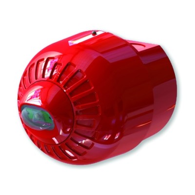 Klaxon ESD-5007 Sonos Pulse Ceiling VAD Beacon with Deep Base - Red Body & Red Flash Klaxon ESD-5007 Sonos Pulse Ceiling VAD Beacon with Deep Base - Red Body & Red Flash