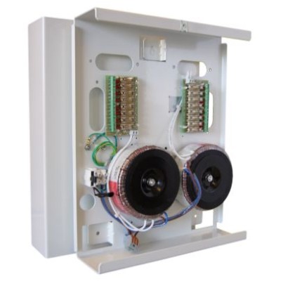 Elmdene VR24160-8-S 24V ac 16A (8 x 2A) Boxed CCTV PSU - Clam Lid