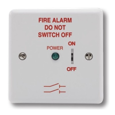 Haes White Fire Alarm Mains Isolate Switch with Back Box - FAIS-W-B Haes White Fire Alarm Mains Isolate Switch with Back Box - FAIS-W-B
