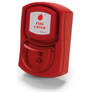 Vimpex Fire-Cryer Solo FCS/A/R/R/S Red Wall Mounted Beacon (Shallow Base)