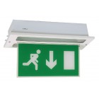 FMPR 8W Maintained Recessed Exit Sign with Down-light IP20