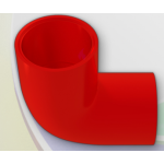 Fireclass JC001S-25FC 90 Degree Sharp Bend - 25mm – Red (Pack of 5)