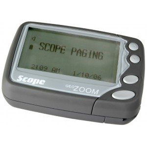 Scope GEO Zoom 4-8 Line Alphanumeric Pager with Rechargeable Battery