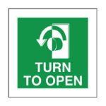 Turn To Open Anti-Clockwise - Vinyl (100mm x 100mm) TTOAV