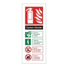 CO2 ID Sign Portrait (80mm x 200mm) Brushed Aluminium - CDPBA