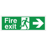 Fire Exit Sign Arrow Right – Vinyl (400mm x 150mm) FEARV