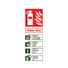 3/6L Water Mist ID Sign (B) Portrait – Rigid (80mm x 200mm) - 36WMPR