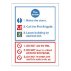 Fire Action Notice “Do Not Use Lift” - Rigid (30mm x 200mm) - FAN5R