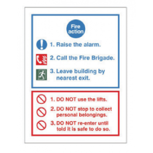Fire Action Notice “Do Not Use Lift” – Photoluminescent (30mm x 200mm) – FAN5P