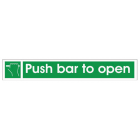 Push Bar To Open - Vinyl (600mm x 100mm) PBTOV