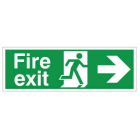 Fire Exit Sign Arrow Right – Rigid (400mm x 150mm) FEARR
