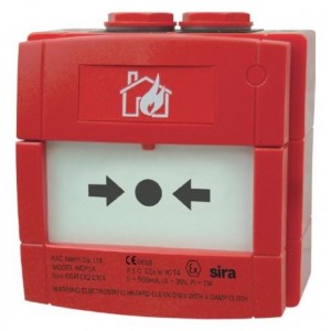 KAC WCP1A-R-470-IS Red Waterproof Intrinsically Safe Call Point - 470 Ohm