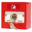 KAC WRK30S01-SR Red Key Switch Call Point – 3 Pos - S/Pole – Key Removable