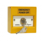 KAC WYK20S11-SY Key Switch Call Point (Yellow) 2 Position S/Pole Key Removable