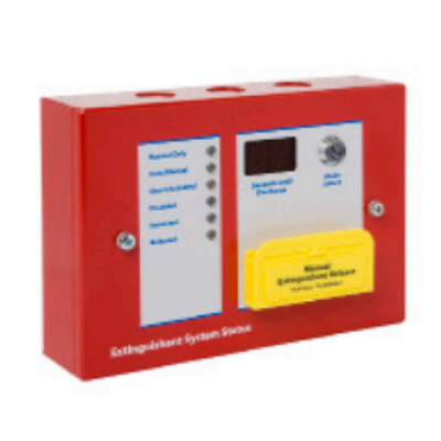 Kentec K1821-15 Sigma A SI Extinguishant Status Unit - 6 Lamp Manual Release - Red