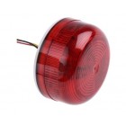 Klaxon QBS-0040 Xenon Flashguard Beacon with Red Lens Surface Mount Ultra Low Profile 12/24v DC