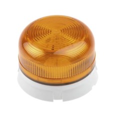Klaxon QBS-0043 Flashguard Xenon Beacon with Amber Lens Surface Mount Low Profile 12/24v DC