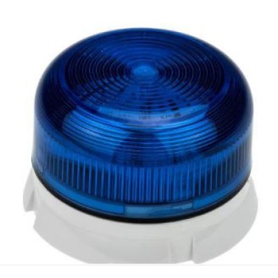 Klaxon QBS-0048 Xenon Flashguard Beacon with Blue Lens Surface Mount Low Profile 12/24v DC