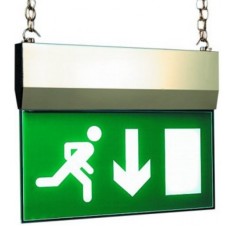 MP 8W Non-Maintained Brass Hanging Exit Sign IP20 MP 8W Non-Maintained Brass Hanging Exit Sign IP20