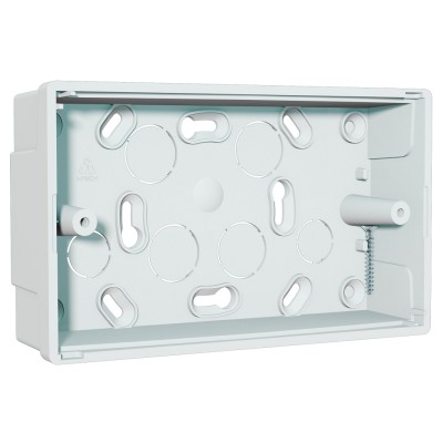 C-Tec NCP-26 Double Gang White Surface 33mm Back Box C-Tec NCP-26 Double Gang White Surface 33mm Back Box