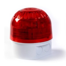 Klaxon PSB-0033 Sonos High Power 5J Xenon Beacon with Deep Base - White Body - Red Lens (110/230v AC)