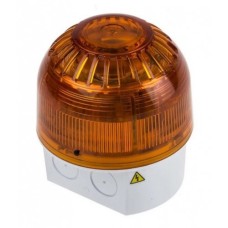 Klaxon Sonos Beacon Amber Lens White Deep Base 110/230v AC (PSB-0034)