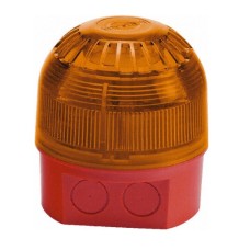 Klaxon PSB-0040 Sonos High Power 5J Xenon Beacon with Deep Base - Red Body - Amber Lens (10-60v)