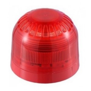 Klaxon Sonos Voice Sounder LED Beacon - Red Body - Red Lens - Shallow Base PSV-0014 (18-980755)