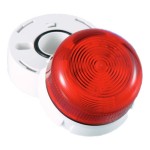 Klaxon QBS-0012 Flashing LED Flashguard Beacon with Red Lens 110v AC (45-711811)