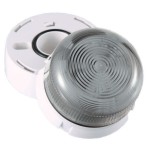 Klaxon QBS-0014 Flashing LED Flashguard Beacon with Clear Lens 110v AC (45-711831)