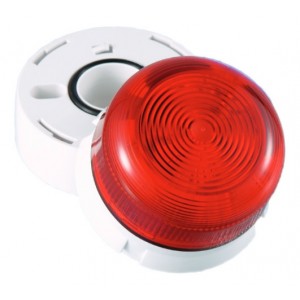 Klaxon QBS-0022 LED Flashguard Beacon with Red Lens 230v AC (45-712611)