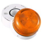 Klaxon QBS-0028 Flashing LED Flashguard Beacon with Amber Lens 230v AC (45-712821)