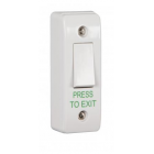 RGL Electronics EBLS/AP/PTE Architrave White Antibacterial Plastic Light Switch Style Button – Surface Mount