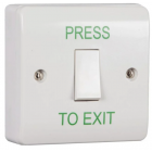 RGL Electronics EBLS/PTE Standard White Antibacterial Plastic Light Switch Style Button – Surface