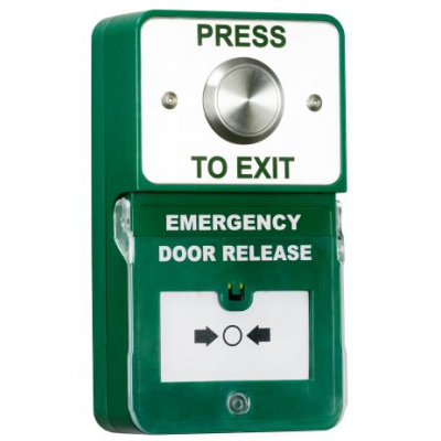 RGL Electronics DU-SS/PTE Dual Unit - Press To Exit - Stainless Steel Plate With Large Button