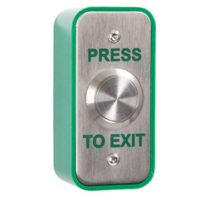 RGL Electronics EBSS/AP/PTE Architrave Stainless Steel Button - Surface Mount With Vandal Resistance