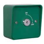 RGL Electronics G-KS-1 Keyswitch Fitted In Easy Clean Green Plastic Plate