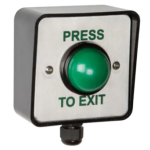 RGL Electronics WP-EBGBWC02/PTE Weather Proof IP66 Stainless Steel With Large Green Button