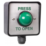 RGL Electronics WP-EBGBWC02/PTO Weather Proof IP66 Stainless Steel With Large Green Button