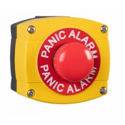 RGL Electronics WP66-Y-RB/PA Weather Proof IP66 Rated Plastic Housing In Yellow/Black With Large Red Button