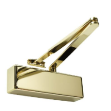 Rutland TS.3204BC.SLFB. PVDPVD Door Closer, Back Check c/w Flatbar Armset - PVD Polished Brass