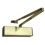 Rutland TS.3204BC. SLFB.SBSB Door Closer, Back Check c/w Flatbar Armset - Satin Brass