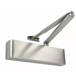 Rutland TS.9205.SRFB.SSSSSS Door Closer c/w Semi-Radius Cover, Flatbar Armset - Satin Stainless Steel