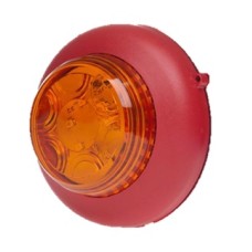 Cranford Controls VXB-SB-RB/AL LED Beacon - Red Body - Amber Lens - Shallow Base