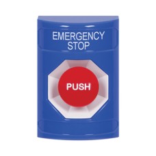STI SS2404ES-EN S/Station- Blue-Momentary Mushroom EMERGENCY STOP
