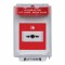 STI STI-13030FR-BREAK Universal Stopper - Red Sounder - 12-24VDC – Flush - Break Glass Text