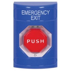 STI SS2409EX-EN Stopper Station – Blue – Push and Turn – Illumination Button – Emergency Exit Label