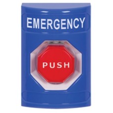 STI SS2405EM-EN Stopper Station – Blue – Momentary – Illuminated – Emergency Label