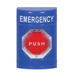 STI SS2409EM-EN S/Station Blue - Push & Turn Illuminated Button EMERGENCY