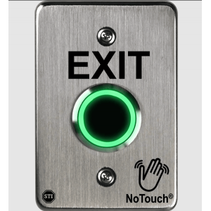 STI NT-SS101-EN No Touch stainless steel type 1 sgl-gang IR switch EXIT